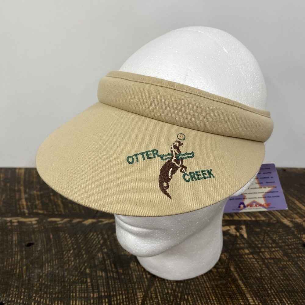 Texace Otter Creek Golf Course Women's Reversible Beige & Tartan Plaid Visor New - Picture 3 of 16